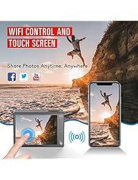 Campark X20 - Cámara de acción resistente al agua para viajes (pantalla táctil, control remoto EIS)