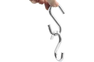 Bathonly 2 Packs S Hooks Heavy Duty, 3 Inch Rustproof Large S Hooks for Hanging, Hammock Hooks Hardware, Hanging Kitchenware, Load Capacity 550 LBS