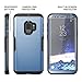 YOUMAKER Galaxy S9 Case, Metallic Blue with Built-in Screen Protector Heavy Duty Protection Shockproof Slim Fit Full Body Case Cover for Samsung Galaxy S9 5.8 inch - Blue/Black