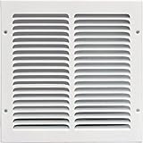 10"w X 10"h Steel Return Air Grilles - Sidewall and Ceiling - HVAC Duct Cover - White [Outer Dimensions: 11.75"w X 11.75"h]