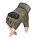 Reebow Gear Military Fingerless Hard Knuckle Tactical Gloves Half Finger for Motorcycle Driving Riding Army Gear Sport Shooting Airsoft Paintball Army Green M