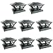 iGlow 8 Pack Black Outdoor Garden 6 x 6 Solar SMD LED Post Deck Cap Square Fence Light Landscape Lamp PVC Vinyl Wood