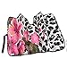 BDK AS-701+SS-001_AMZHD AS701 Flower Leaopard Design Windshield Sun Shade for Car SUV Truck with Side Window Sunshades, 58 x 28, Standard, Floral Leopard