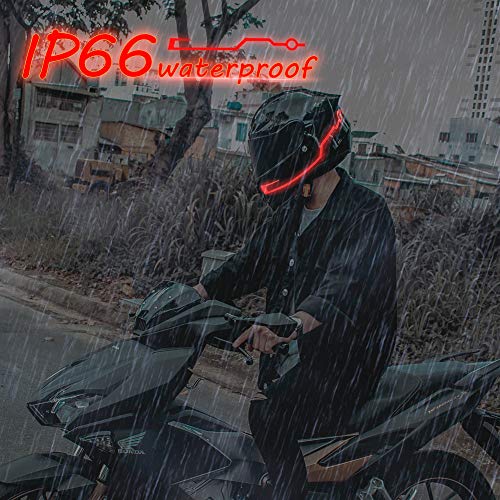Motorcycle Helmet Light Driving Signal EL Strip Led Flashing Night Riding Safety Signal Flashing Stripe Sticker Durable Kit - Thumbnail 4