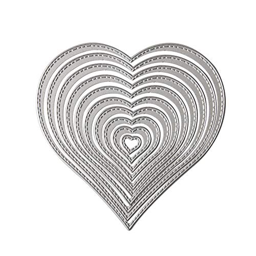 Heart Cutting Dies Shape Embossing Stencil for Scrapbooking, Card Making, Invitation Card, Birthday Card, DIY Craft (Heart)