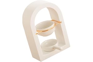 UAGGIC Elegant Ceramic Essential Oil Burners Diffuser with Double Layer Structure Tealight Candle Holders Multifunction