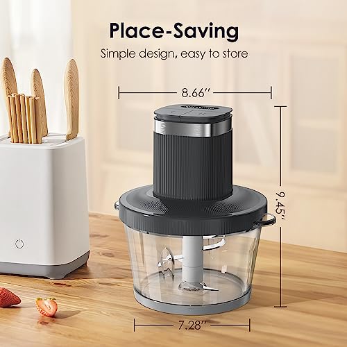 Food Processors,VASTELLE Electric Food Chopper with BiLevel Blades
