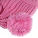Clearance! Nation Cute Baby Kids Girl Boy Dual Balls Warm Winter Crochet Knitted Cap Hat Beanie Caps (Pink)