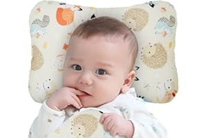 WelsLife Soft Hypoallergenic Baby Head & Neck Support Organic Cotton Cover Machine Washable (Safari)