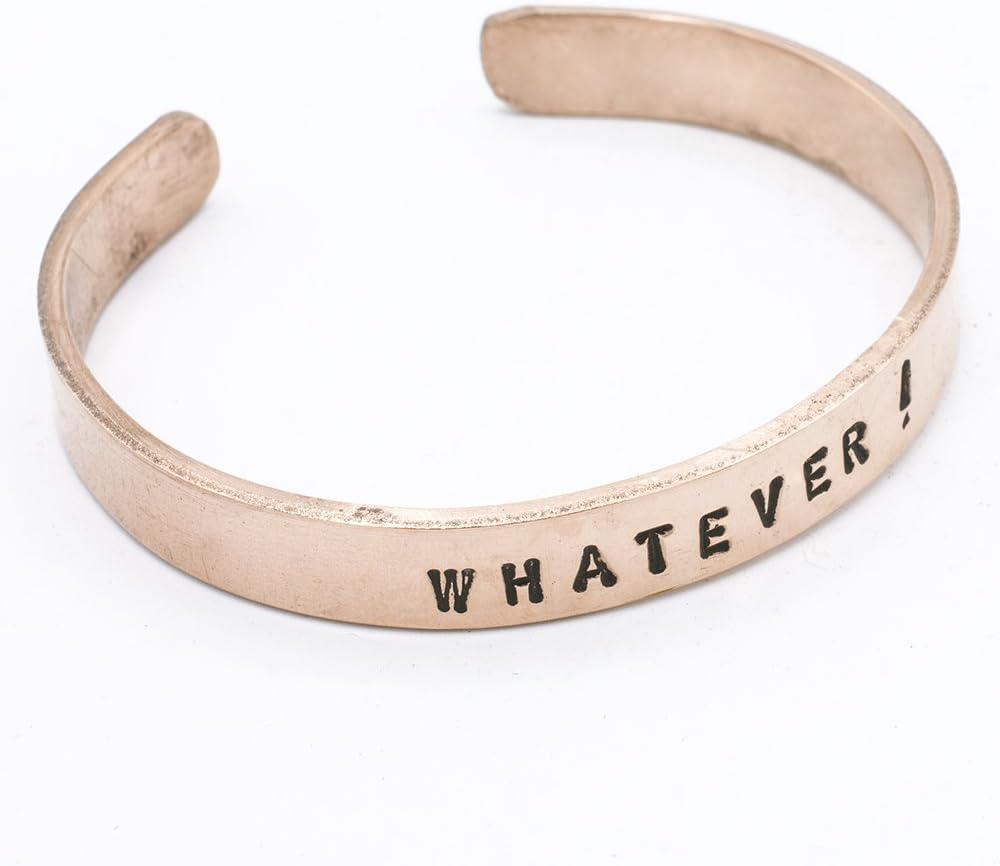 Whatever Copper Bracelet, Chic Gift Box, Production for Any Size, Personalized Jewelry, Mantra Bracelets, Cuff, Worldwide Free Shipment, 2 Days Delivery, Statement Piece, Customize As You Like