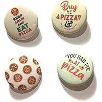12 pcs set Pizza pinback DIAMETER 1.5" or 2.25" buttons for birthday party favors collectible flair pin