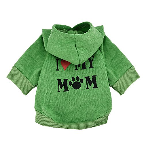 Clearance Sale! Puppy Clothes WEUIE Small Pet Dog Clothes Fashion Costume Puppy Cotton Blend T-Shirt Apparel (L, Green)