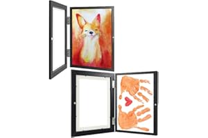 VERENIX 2 Pack Kids Art Frame - Kids Art Frames Front Opening - Open Display Picture Frames for Kids Artwork - Smart Stacker Art Project Frame for Art Work - Child Children Artwork Frame With Storage