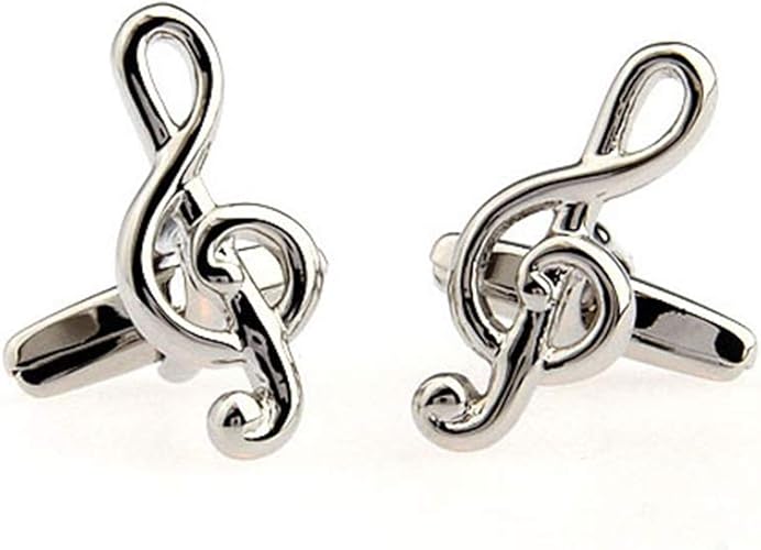 Amazon Yoursfs 音符 カフスボタン シルバー おしゃれ カフスボタン メンズ 音楽 カフスボタン 結婚式 ブランド カフス メンズ アクセサリー プレゼント 並行輸入品 カフス 通販