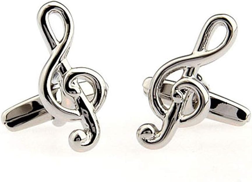 Amazon Yoursfs 音符 カフスボタン シルバー おしゃれ カフスボタン メンズ 音楽 カフスボタン 結婚式 ブランド カフス メンズ アクセサリー プレゼント 並行輸入品 カフス 通販