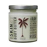 Skinny & Co. Coconut Oil Jojoba Rose Whipped Body Butter 9 Oz Jar