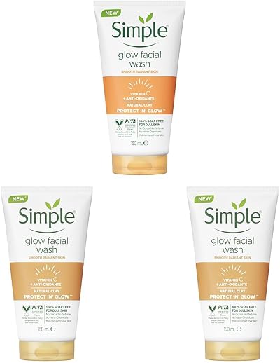 Simple Protect N Glow Express Glow Clay Polish Cleanser 150 ml Pack of 3