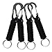 EOTW Black Paracord Keychain with Carabiner Military Braided Lanyard Utility Survival Lanyard King Ring Hook for Keys Knife Flashlight Best for Outdoor Camping Hiking Backpack 4Pack (Black 4Pack)