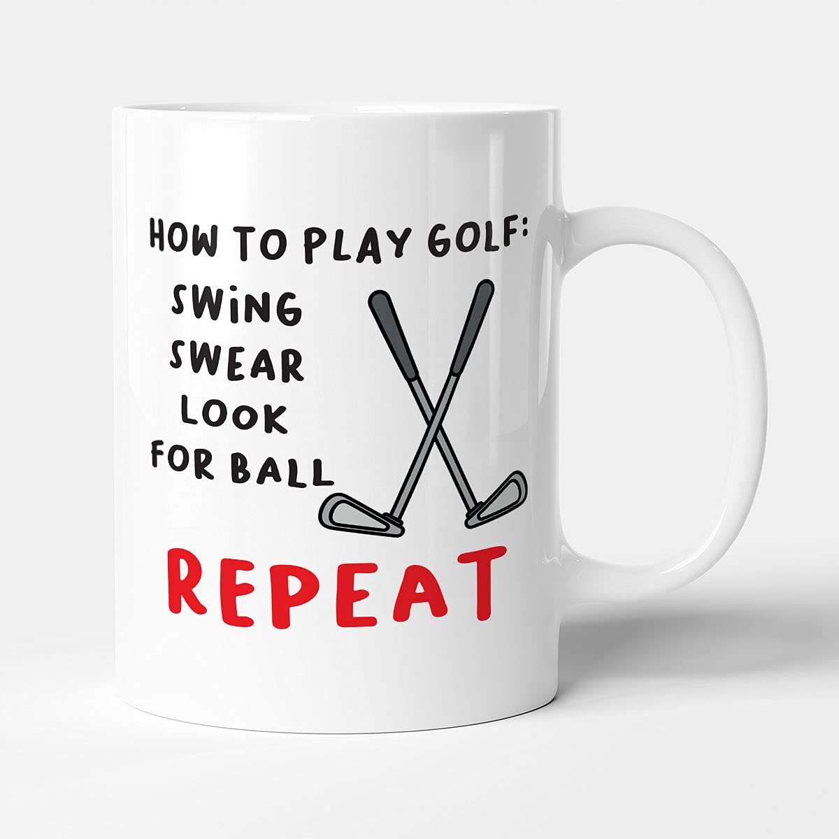 Victorian Printing Co - How to Play Golf - Birthday Gift Mug, Ceramic, 11fl.oz.