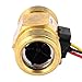 uxcell G3/4 inches Hall Effect Liquid Water Flow Sensor Switch 3/4 BSP Flowmeter Fluid Meter 2-45L/min SEN-HZ43WB Gold Tone