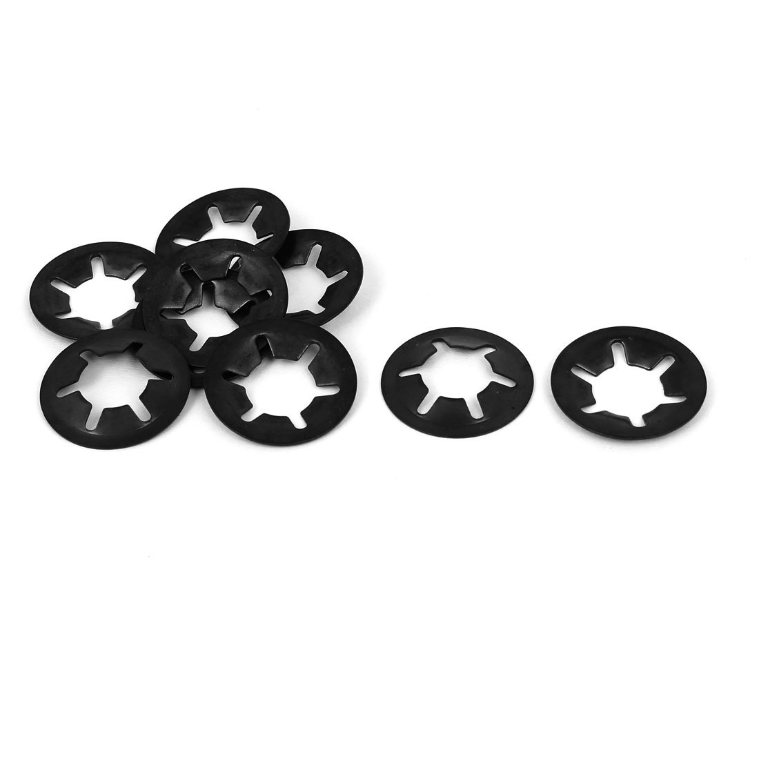 sourcingmap Internal Tooth Washers M12 x 25mm x 0.5mm Black Oxide Push On Washer ing Clips Fastener 10pcs