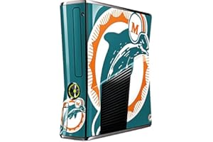 Skinit Decal Gaming Skin Compatible with Xbox 360 Slim (2010) - Officially Licensed NFL Miami Dolphins Retro Logo Design