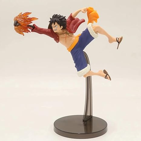 Amazon Co Jp Qiyhb ワンピースアニメフィギュア2ndファイアフィストモンキー D ルフィ 麦わら帽子ボーイワンピース彫刻デコレーションデコレーションスタチュー置物模型おもちゃ人形身長18cm ホーム キッチン