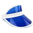 Nicky Bigs Novelties Retro Colorful Plastic Sun Visor Hat, Tourist Bingo Casino Dealer Costume, Tennis Golf Visor for Women