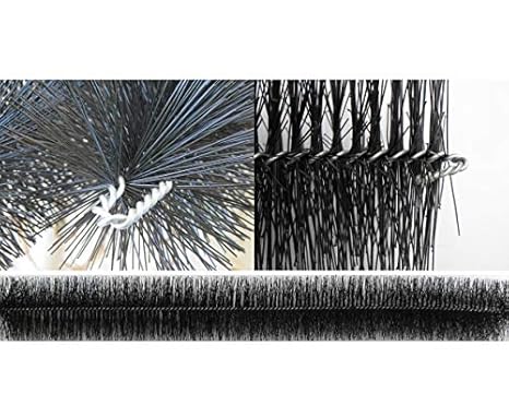 Dachrinnenbürste 10 Meter Ø 15cm, inkl. 6 Sicherungsklammern gegen Sturm und Wind