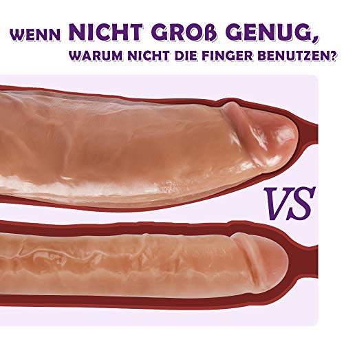 Fondlove realistischer Dildo Sexspielzeug für Frauen und Männer Anal Dildo XXL Riesiger Dildo groß mit Starkem Saugnapf stimulate G-Punkt Anal Penis Plug 22×5.2CM