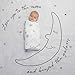 Amazing Baby Muslin Swaddle Blanket for Baby Boy & Girl, Receiving Blanket for Newborn, 100% Cotton Swaddle Wrap, Baby Registry & Gift, 46 x 46 inches, MIlestone Blankets, Set of 3, Love You to The Moon, Soft Black