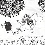 ムーミン FLOWER black 33cm ペーパーナプキン 1パック20枚