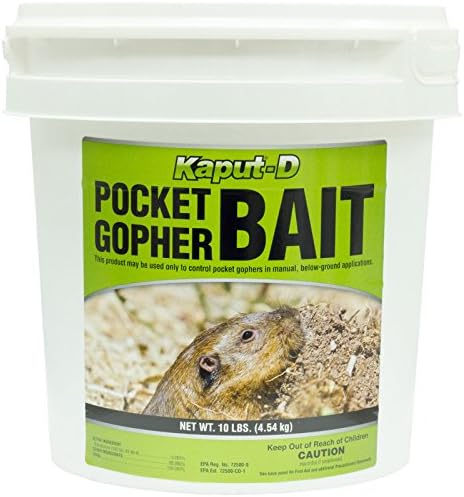 Kaput-d Pocket Gopher Bait 10 Lbs Diphacinone Pocket Gopher Killer Grain Bait **Not For Sale To: CALIFORNIA ( DUE TO PESTICIDE REGULATIONS )