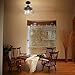 Industrial Semi Flush Mount Ceiling Light, Farmhouse Lighting Clear Glass Pendant Lighting Shade, Edison Vintage Style Hanging Lights Fixture (an Incandescent Bulb Included)