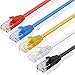 TNP Ethernet Cable Cat 6 Flat Cable, Cat 6 Ethernet Cable 10 ft, Flat Wire (Multi-Color 5 Pack) Cat6 Ether Network Internet Cord Performance Tangle Free LAN Internet Ethernet Patch Cables Connector