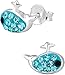 Hypoallergenic Sterling Silver Little Blue Whale Stud Earrings for Kids (Nickel Free)