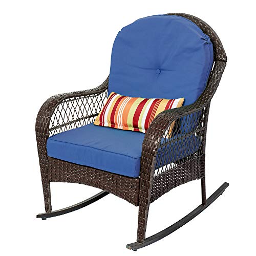 Sundale Outdoor Rocking Chairs, Patio Wicker Rattan Rocker Chair with