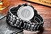 CRRJU Brand Men's Business Casual Chronograph Quartz Waterproof Wristwatch Black Stainless Steel Strap