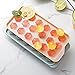 3 Piece-Ice Cube Trays With Lids Fruit Carving Knife Ice Ball Maker Molds -33 Round/ 18 Diamond Shape, Ideal For Whiskey,Cool Drinks, BPA Free/Dishwasher Safe