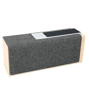 Lecxin Vintage houten luidspreker, Bluetooth stereo luidspreker, voor reizen binnen en buiten (hout)