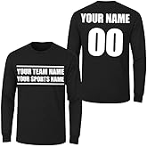 Custom Sports Warm Up T-Shirt | Customizable Shirts | Design Your Own Adult/Youth Athletic Shirt | Add Team Name & Number