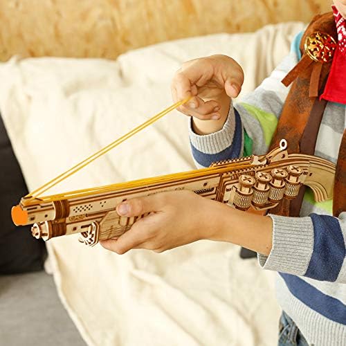 ROKR 3D Wooden Puzzles Model Kit Toy Gift Mechanical Model Brain Teaser for Adults to Build Gift for Friends and Family (Shotgun Toy)