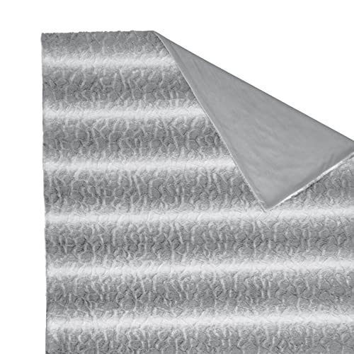 Bedsure Soft Blankets Queen Size Grey Fuzzy Faux Fur Queen Blanket