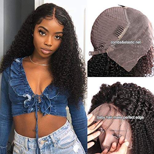 Lace-Front-Wigs-Human-Hair-Pre-Plucked-Kinky-Curly-Lace-Frontal-Wig-Brazilian-Virgin-Human-Hair-9A-Curly-Lace-Wigs-for-Black-Women-Lemoda-Hair-150-Density-14-inch