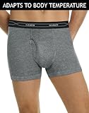 Hanes Men`s TAGLESS® X-TempTM Boxer Briefs Black/Grey 2X
