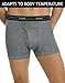 Hanes Men`s TAGLESS® X-TempTM Boxer Briefs Black/Grey 2X
