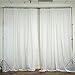 BalsaCircle 10 feet x 10 feet White Sheer Voile Backdrop Drapes Curtains 2 Panels 5x10 ft - Wedding Ceremony Party Home Decorations