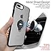 iPhone 8 Plus Case, iPhone 7 Plus Semi-Transparent Clear Case with Ring Holder Kickstand Built-in Metal Sheet Work with Magnetic Car Mount Ultra-Slim Cover Case for iPhone 8 Plus 5.5 inch - Clear