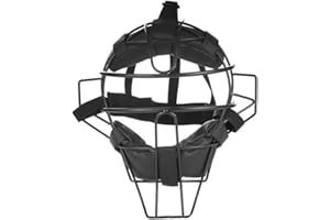 Baseball Catcher Helmet Lightweight Soft Padded Adult Softball Face Protection Cover Black.