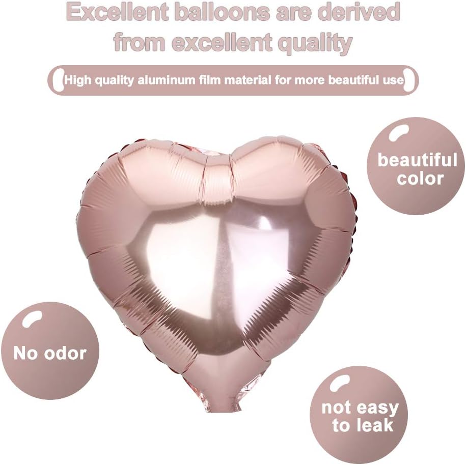 Rose Gold Anniversaire De Femme Fille Ponmoo Ballons Coeur Rose Love Set Amour Ballons La Saint Valentin Mariage Bridal Romantique Decoration De Fiancailles Fete Des Meres Decorations Et Accessoires De Fetes Decorations